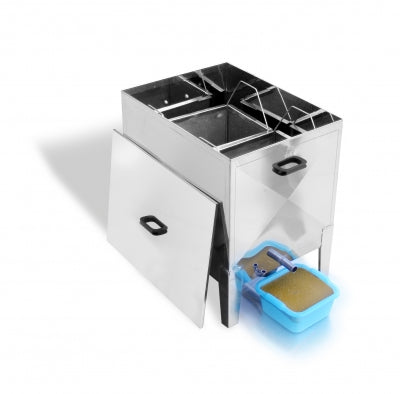 Vista lateral da Caldeira para cera