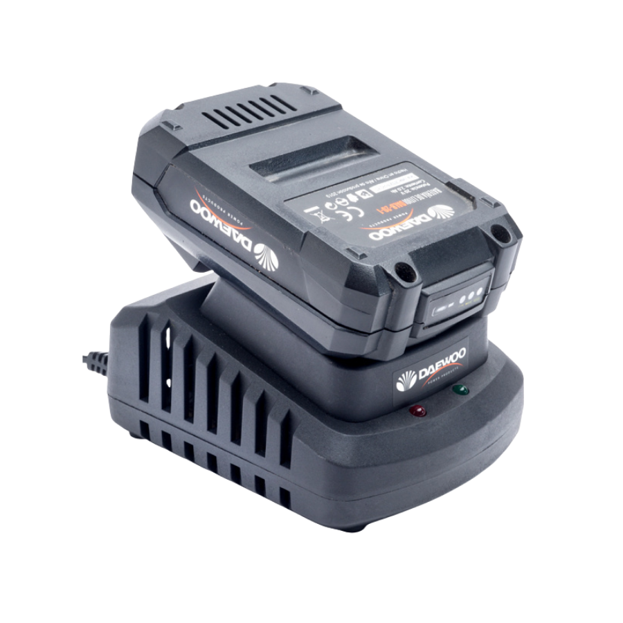 Vista carregador e bateria