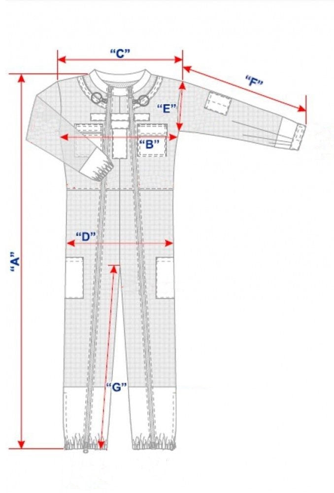 Vista medidas do Fato de Apicultor JGS