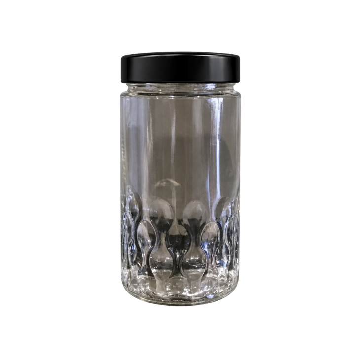 Frasco de vidro APIARI JGS 380 ml TO63 – vista frontal