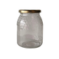 Vista frontal do Frasco de favos, 1kg/750ml TO77 Dourado