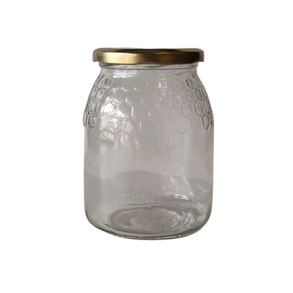 Vista frontal do Frasco de favos, 1kg/750ml TO77 Dourado