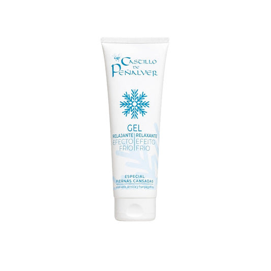 Vista frontal do Gel Relaxante Efeito Frio para Pernas Cansadas com Aloé Vera, Arnica e Garra-do-Diabo (250 ml)