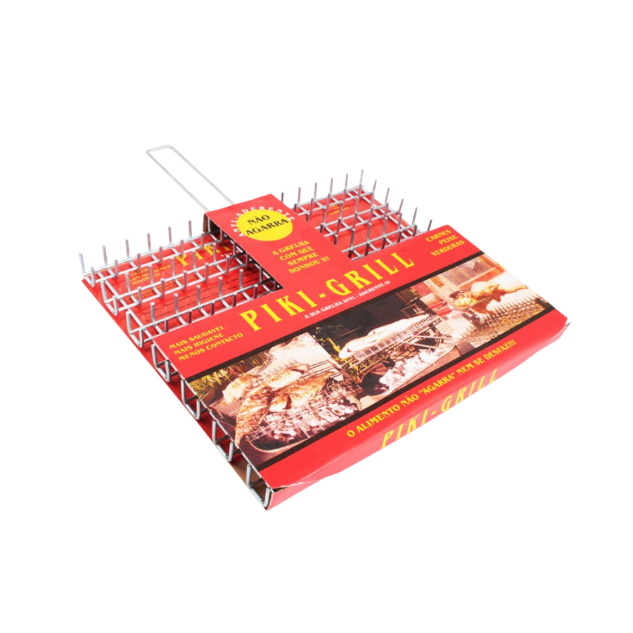 Vista lateral da Grelha PIKI-GRILL Antiaderente 35,5×31×2,5 cm