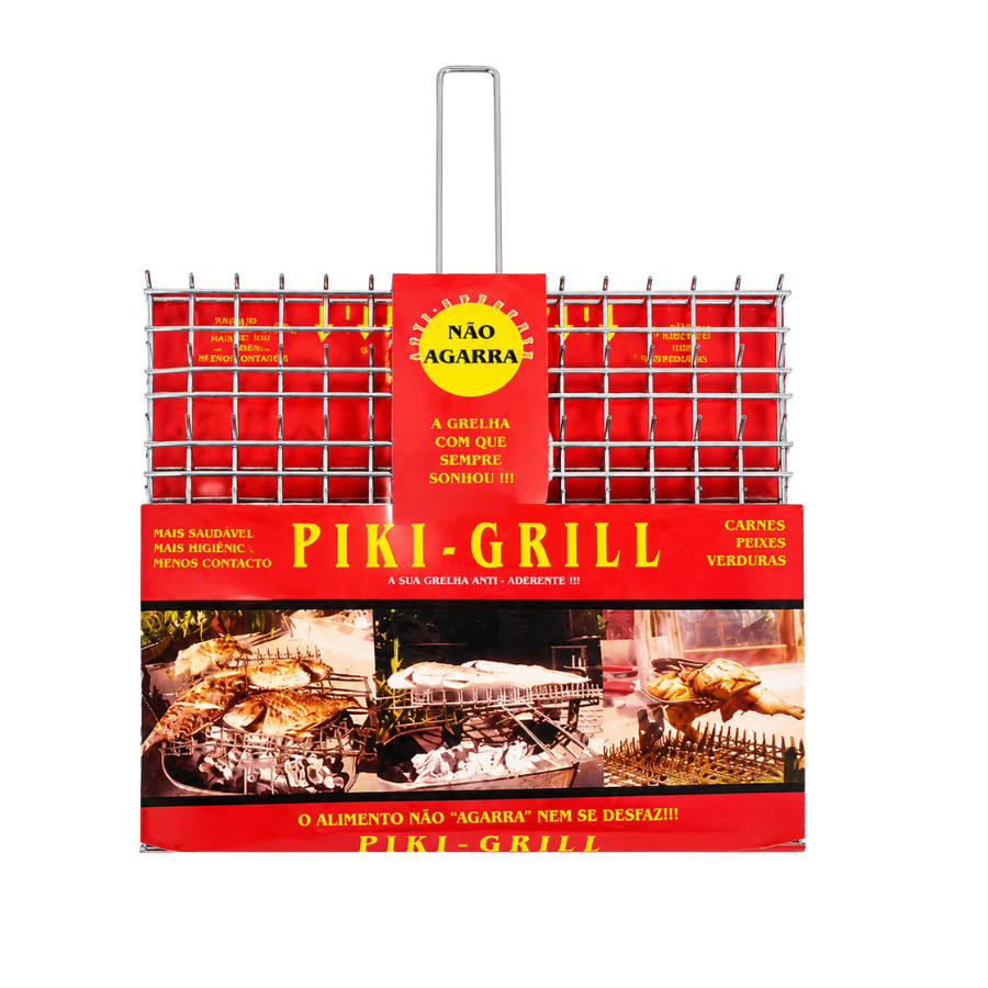 Vista frontal da Grelha PIKI-GRILL Antiaderente 35,5×31×2,5 cm