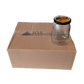 Caixa com 12 frascos de vidro 1/2kg, TO66