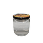 Pot en verre plat 1/2kg avec capsule d'abeille