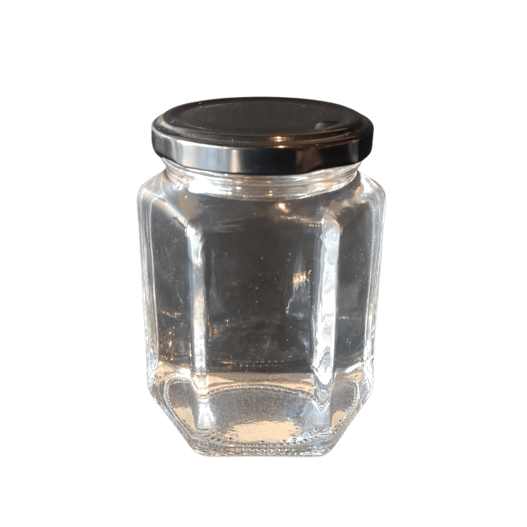 Frasco Hexagonal de Vidro 290 ml TO63
