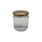 Frasco vidro liso, 1/2kg com TO77 dourada