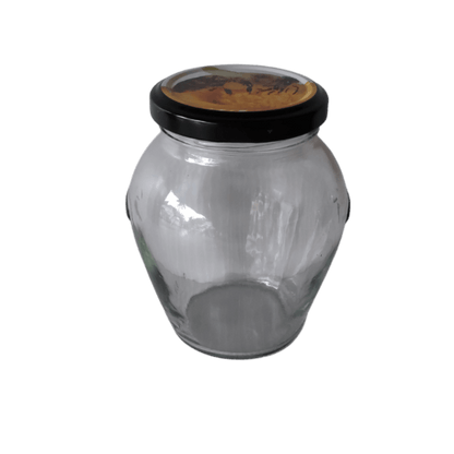 Frasco vidro orcio 370ml com tampa  to63 abelha 2