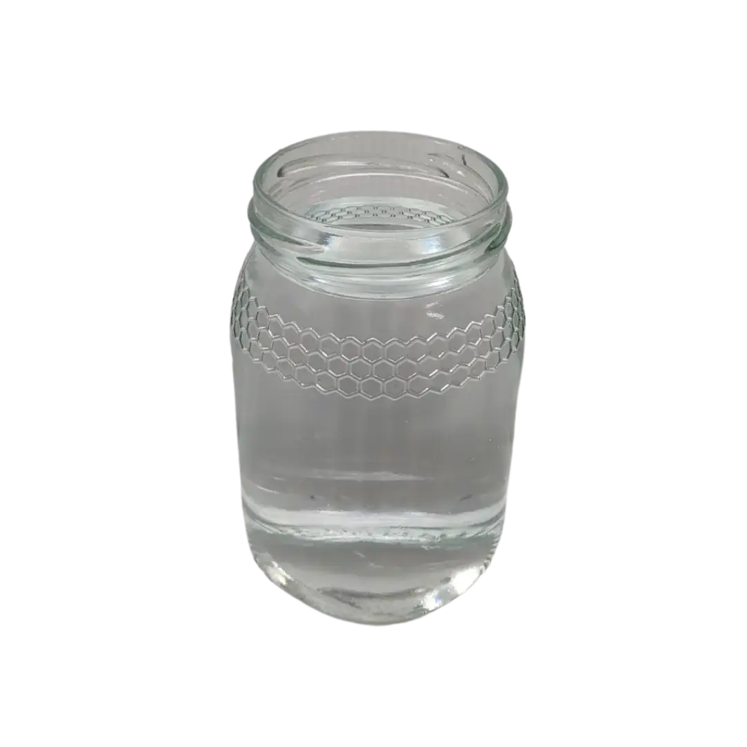 Frasco de vidro com relevo de favos JGS 380 ml TO66 – vista lateral