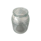 Frasco de vidro JGS com relevo de favos 1 kg TO77 – vista lateral