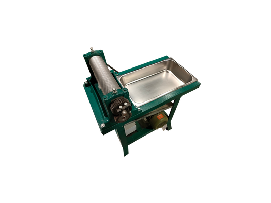 Vista lateral da Mesa Elétrica p/ Moldar Cera Rolos com Favos