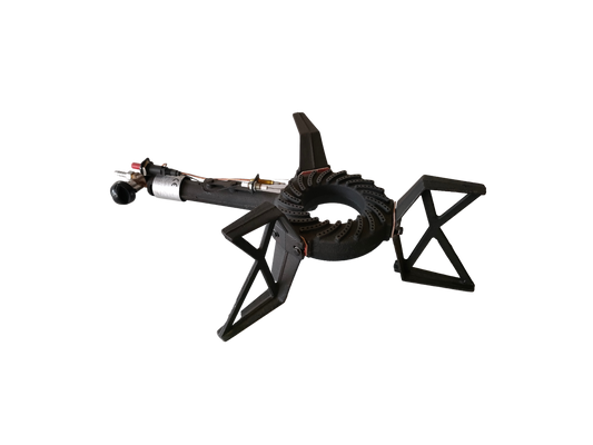 Vista frontal do Queimador a Gás para Caldeira