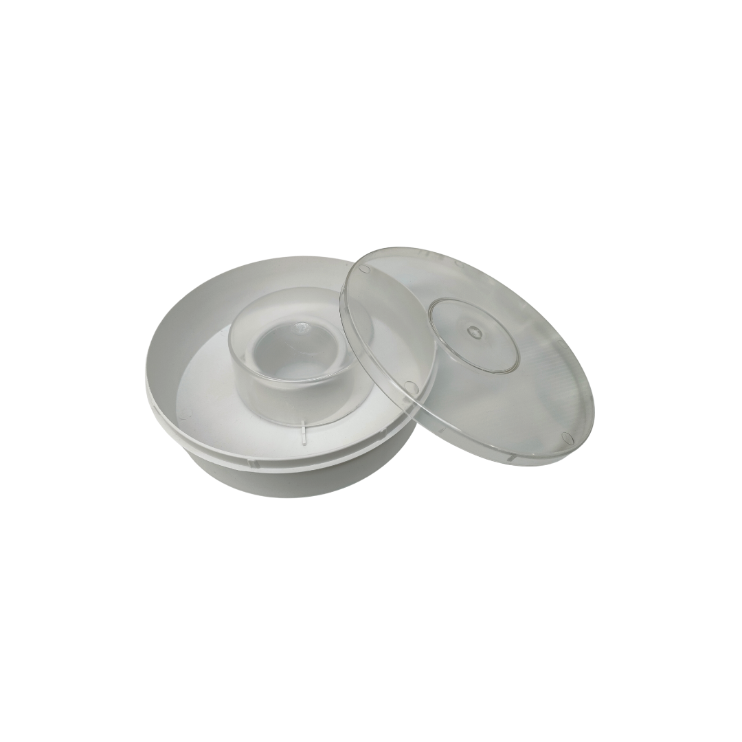 Alimentador 1kg de plástico com tampa transparente para colmeias