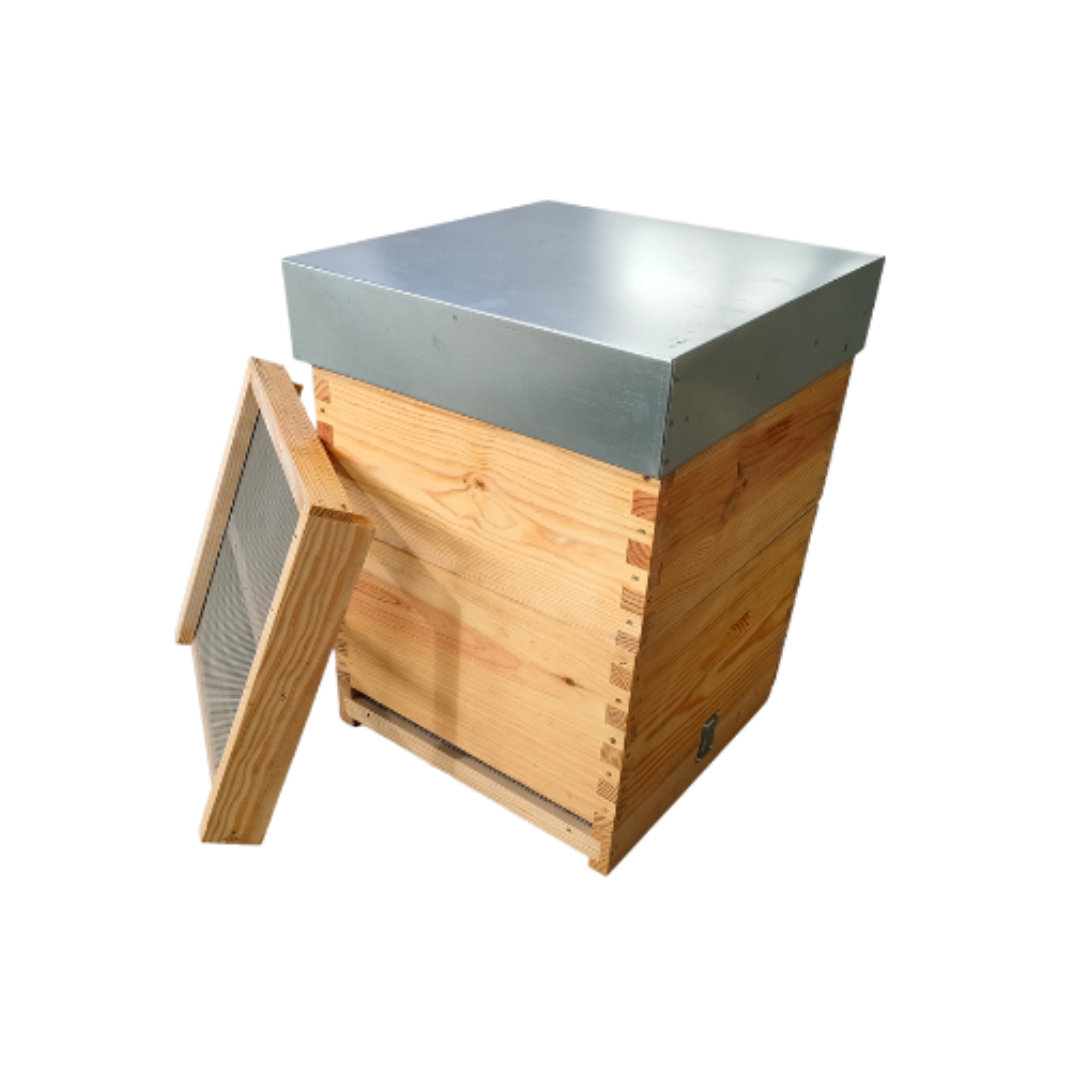 Maillet de ruche réversible 10Q+10Q avec plateforme sanitaire