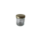 Frasco de vidro JGS 41 ml com tampa dourada – vista lateral
